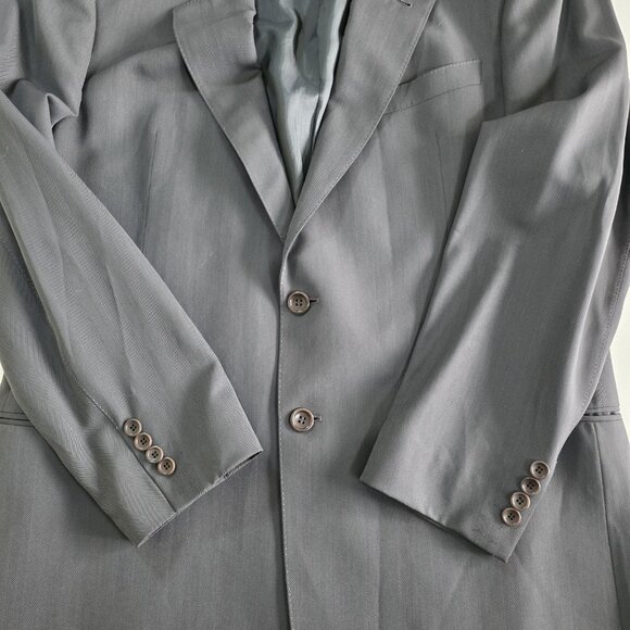 Armani Collezione Blazer Men US 44R Gray Wool Blend Lined 2B Double Vented Italy - Picture 10 of 16